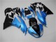 2009-2012 Kawasaki ZX6R Motorcycle Fairings - Light Blue Glossy Black