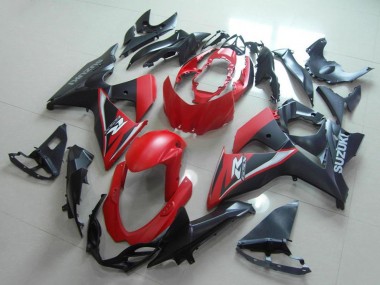 2009-2016 Suzuki GSXR 1000 Motorcycle Fairings - Red Matte Black