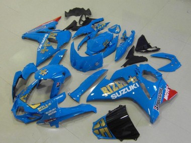 2009-2016 Suzuki GSXR 1000 Motorcycle Fairings - Blue Gold Rizla Motul