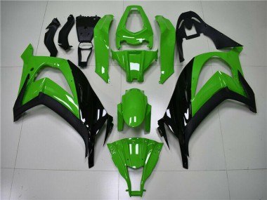 2011-2015 Kawasaki ZX10R Motorcycle Fairing - Green Glossy Black
