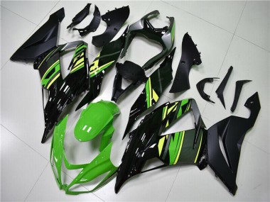2013-2018 Kawasaki ZX6R Motorcycle Fairings - Green Yellow Glossy Black Matte Black