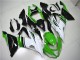 2013-2018 Kawasaki ZX6R Motorcycle Fairings - Green White Glossy Black