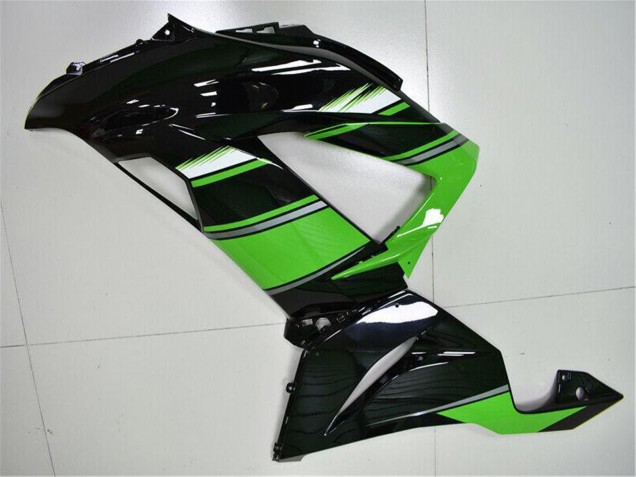 2013-2018 Kawasaki ZX6R Bike Fairings - Green Glossy Black