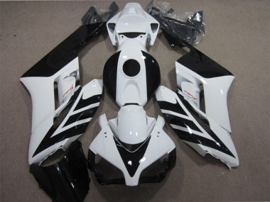 2004-2005 Honda CBR1000RR Motorcycle Fairing - White Glossy Black Stripe