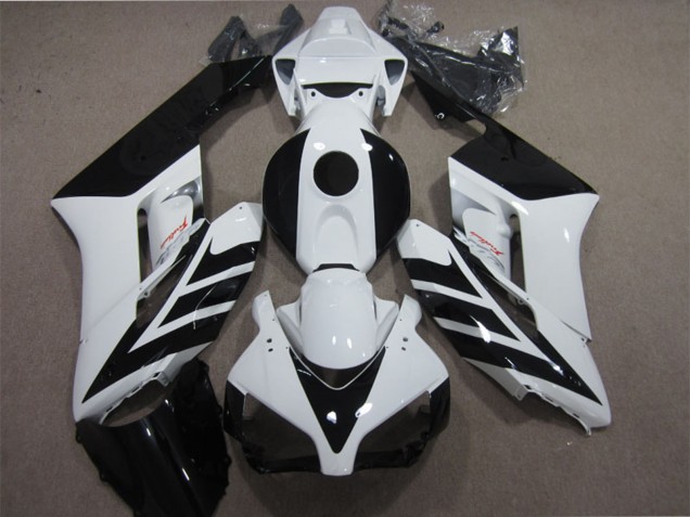 2004-2005 Honda CBR1000RR Motorcycle Fairing - White Glossy Black Stripe