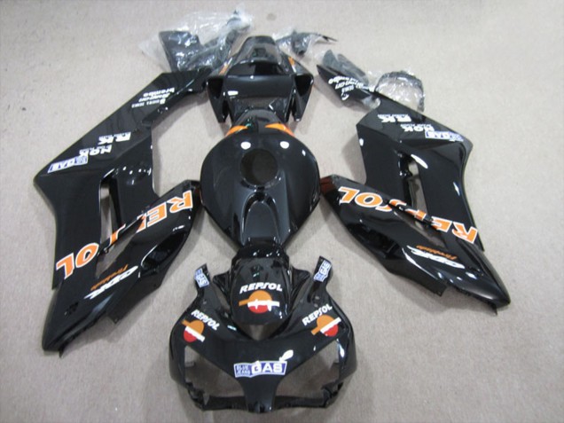 2004-2005 Honda CBR1000RR Motorcycle Fairings - Glossy Black Orange Repsol