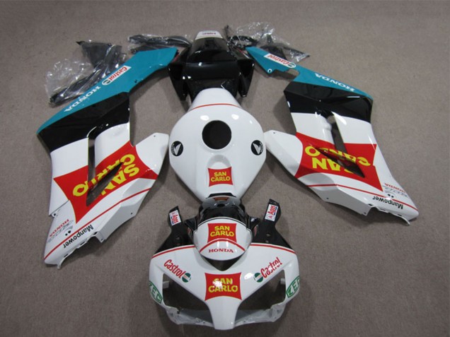 2004-2005 Honda CBR1000RR Motorcycle Fairings - White Red Blue Glossy Black Yellow San Carlo Castrol