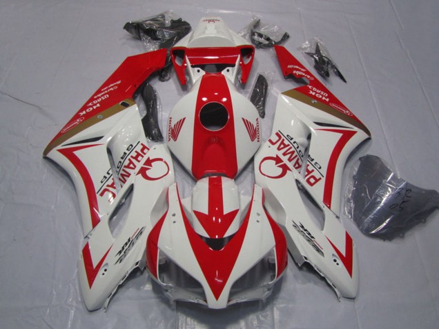 2004-2005 Honda CBR1000RR Motorcycle Fairings - White Red Pramac