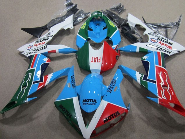 2004-2005 Honda CBR1000RR Motorcycle Fairings - White Blue Red Green Motul