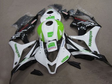 2004-2005 Honda CBR1000RR Motorcycle Fairings - White Green Glossy Black Hannspree