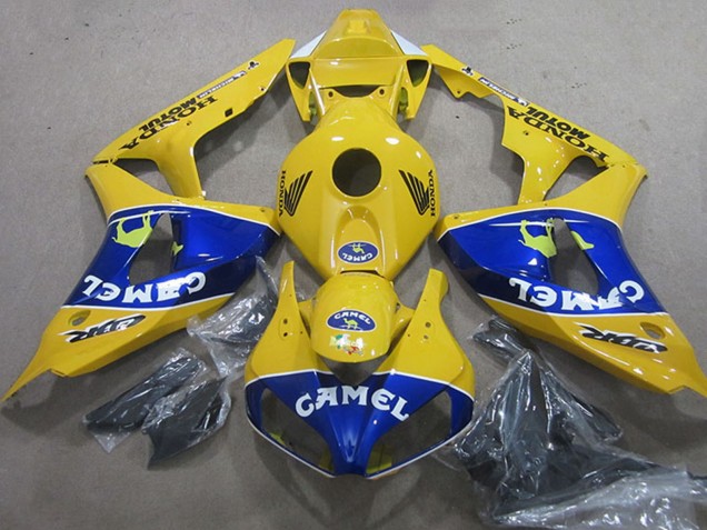 2006-2007 Honda CBR1000RR Motorcycle Fairings - Yellow Blue Camel