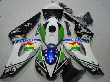 2006-2007 Honda CBR1000RR Motorcycle Fairings - White Green Red Yellow Blue Glossy Black Carrera EuroBet Lee