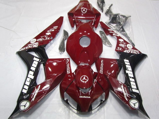 2006-2007 Honda CBR1000RR Motorcycle Fairings - Maroon Red Glossy Black White Jordan