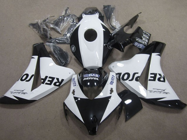2008-2011 Honda CBR1000RR Motorcycle Fairing - White Glossy Black Repsol