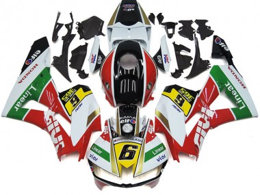 2012-2016 Honda CBR1000RR Motorcycle Fairings - White Red Yellow Green Linear Viar 6