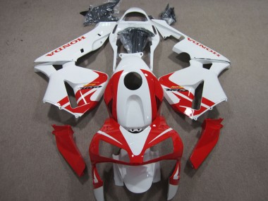 2003-2004 Honda CBR600RR Motorcycle Fairings - White Red