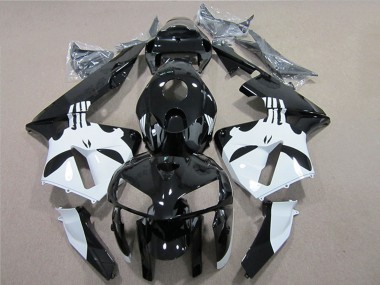2005-2006 Honda CBR600RR Motorcycle Fairing - Glossy Black White