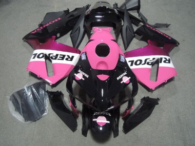 2005-2006 Honda CBR600RR Motorcycle Fairings - Glossy Black Pink Repsol