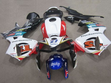 2005-2006 Honda CBR600RR Motorcycle Fairings - White Red Black Blue 27