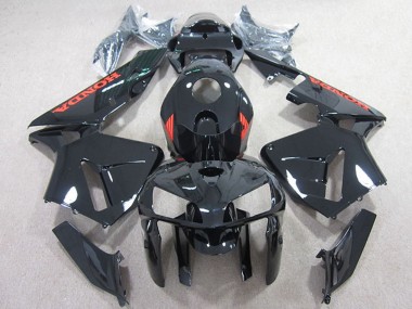 2005-2006 Honda CBR600RR Motorcycle Fairings - Black with Red