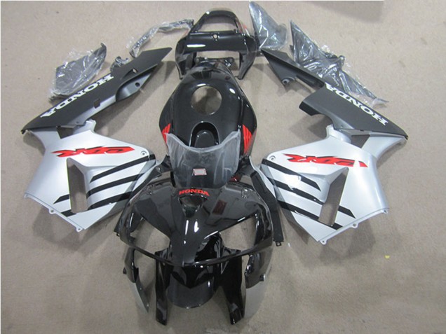 2005-2006 Honda CBR600RR Motorcycle Fairings - Glossy Black Silver Red