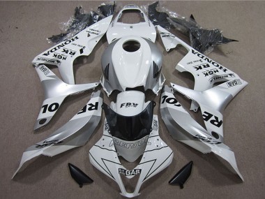 2007-2008 Honda CBR600RR Motorcycle Fairings - White Silver Black Repsol