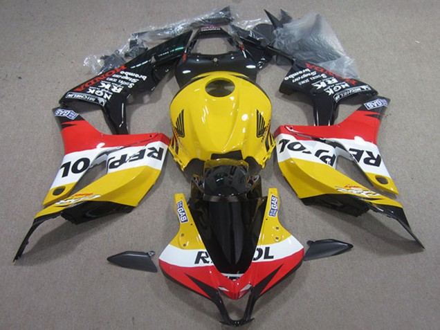 2007-2008 Honda CBR600RR Motorcycle Fairings - Yellow White Red Glossy Black Repsol
