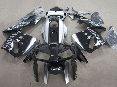 2007-2008 Honda CBR600RR Motorcycle Fairings - Silver Glossy Black SevenStars