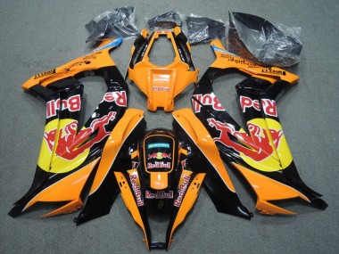 2011-2015 Kawasaki ZX10R Motorcycle Fairings - Orange Black Red Bull