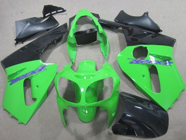 2000-2001 Kawasaki ZX12R Motorcycle Fairings - Green Matte Black Blue