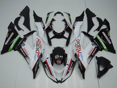 2013-2018 Kawasaki ZX6R Motorcycle Fairings - White Green Black Red Rapid