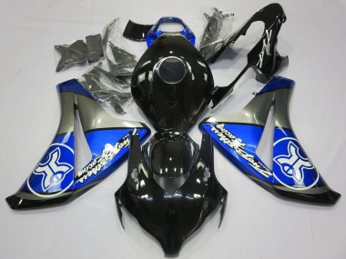 2008-2011 Honda CBR1000RR Motorcycle Fairings - Blue Grey Glossy Black