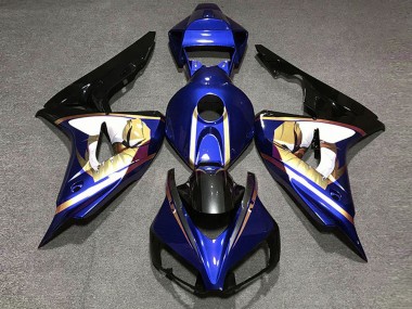 2006-2007 Honda CBR1000RR Motorcycle Fairings - Blue White Gold Glossy Black