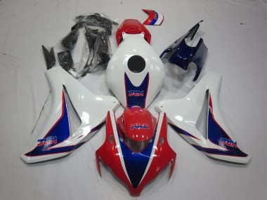2008-2011 Honda CBR1000RR Motorcycle Fairings - White Red Blue HRC Style