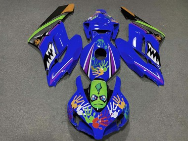 2004-2005 Honda CBR1000RR Motorcycle Fairings - Blue Green Orange Black Shark