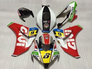 2008-2011 Honda CBR1000RR Motorcycle Fairings - White Red Yellow Green Black Givi 6