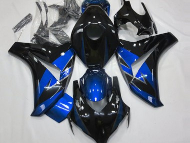 2008-2011 Honda CBR1000RR Motorcycle Fairings - Blue Glossy Black