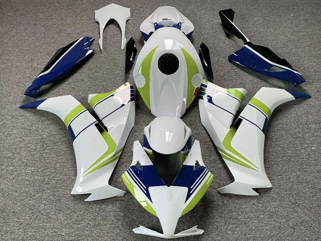 2012-2016 Honda CBR1000RR Motorcycle Fairings - White Green Blue