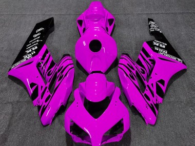 2004-2005 Honda CBR1000RR Motorcycle Fairings - Pink Glossy Black Flame