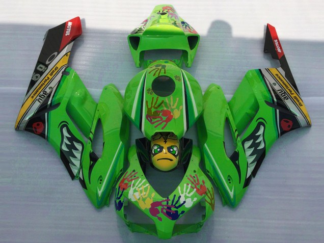 2004-2005 Honda CBR1000RR Motorcycle Fairings - Green Yellow Black Red Shark