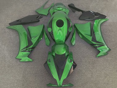 2012-2016 Honda CBR1000RR Motorcycle Fairings - Green Glossy Black Style