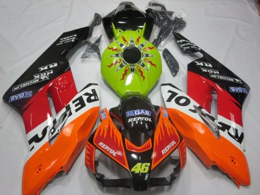 2004-2005 Honda CBR1000RR Motorcycle Fairings - Lime Green Orange White Red Glossy Black Rossi Repsol