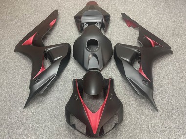 2006-2007 Honda CBR1000RR Motorcycle Fairings - Matte Black Red