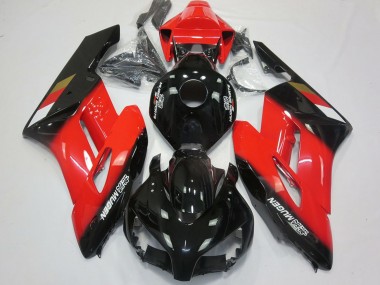 2004-2005 Honda CBR1000RR Motorcycle Fairings - Red Glossy Black Mugen