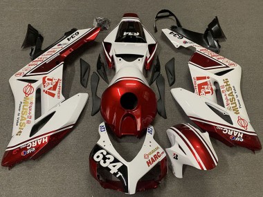 2004-2005 Honda CBR1000RR Motorcycle Fairings - White Red Musashi 634