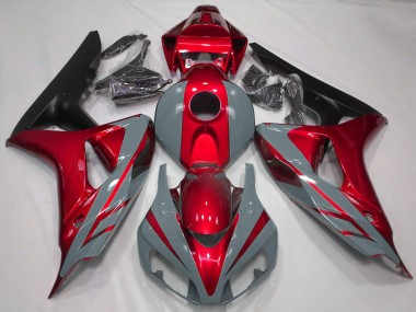 2006-2007 Honda CBR1000RR Motorcycle Fairings - Nardo Grey Red Matte Black