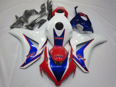 2008-2011 Honda CBR1000RR Motorcycle Fairings - White Blue Red HRC OEM Style