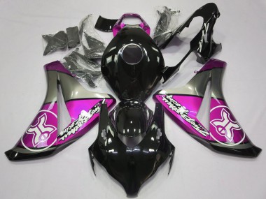 2008-2011 Honda CBR1000RR Motorcycle Fairings - Grey Pink Glossy Black