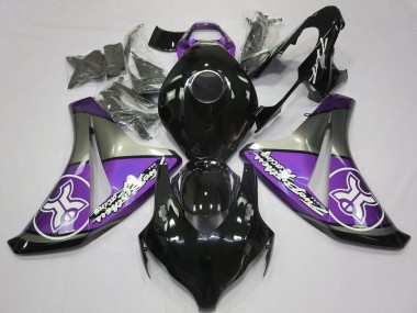 2008-2011 Honda CBR1000RR Motorcycle Fairings - Purple Grey Glossy Black