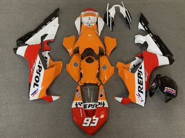 2017-2023 Honda CBR1000RR Motorcycle Fairings - White Orange Red Black Racing Repsol 93